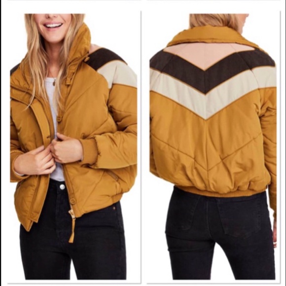 Free People Jackets & Blazers - Free people Heidi Ski Puffer in Neutral Combo